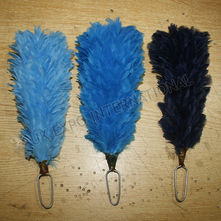FEATHER HACKLE SKY BLUE | NAVY BLUE AND DARK BLUE